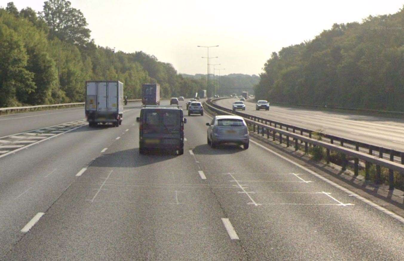 The M20 in all its three-lane delights. Picture: Google
