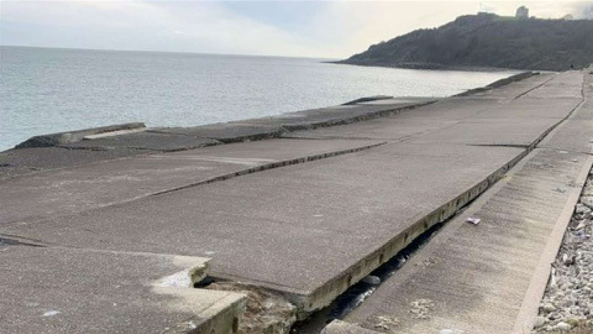 A warning was issued in March after uneven surfaces were spotted in Folkestone. Picture: Folkestone and Hythe District Council