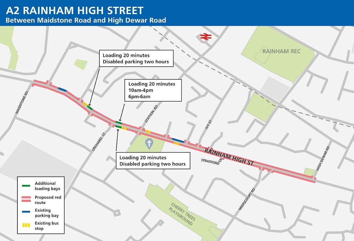 The A2 Rainham High Street red route faced the most opposition during consultation