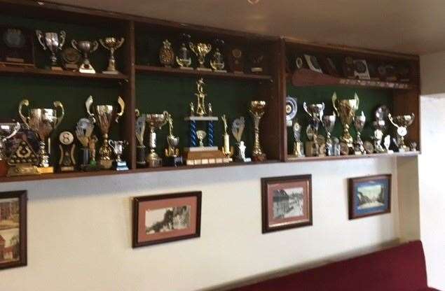 Testament to the success of both the darts and pool teams, the trophy cabinet is full to overflowing