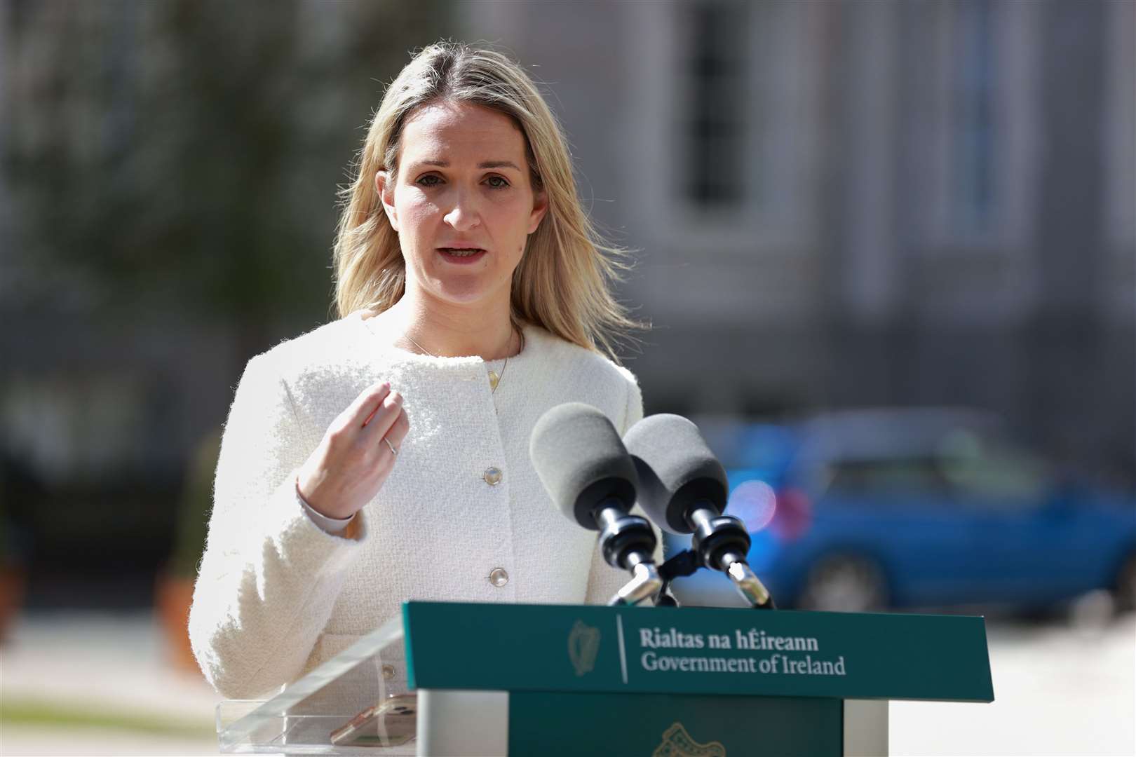 Justice Minister Helen McEntee will meet James Cleverly to discuss migration on Monday (Liam McBurney/PA)
