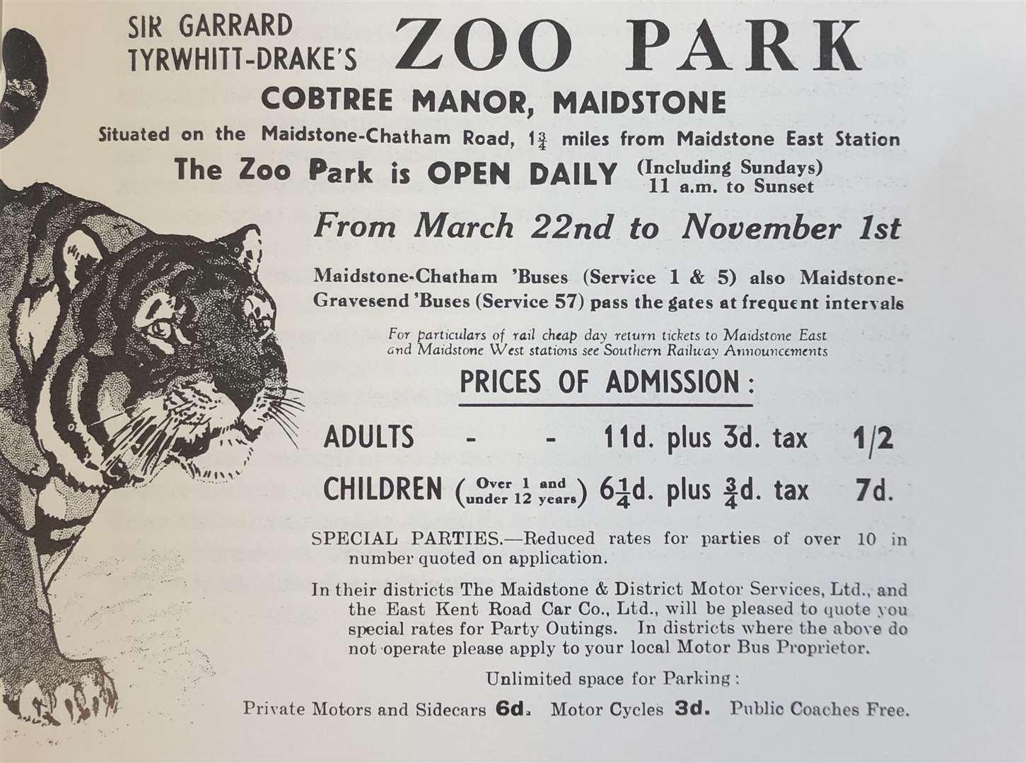 Maidstone Zoo was a hugely popular draw for visitors for many years