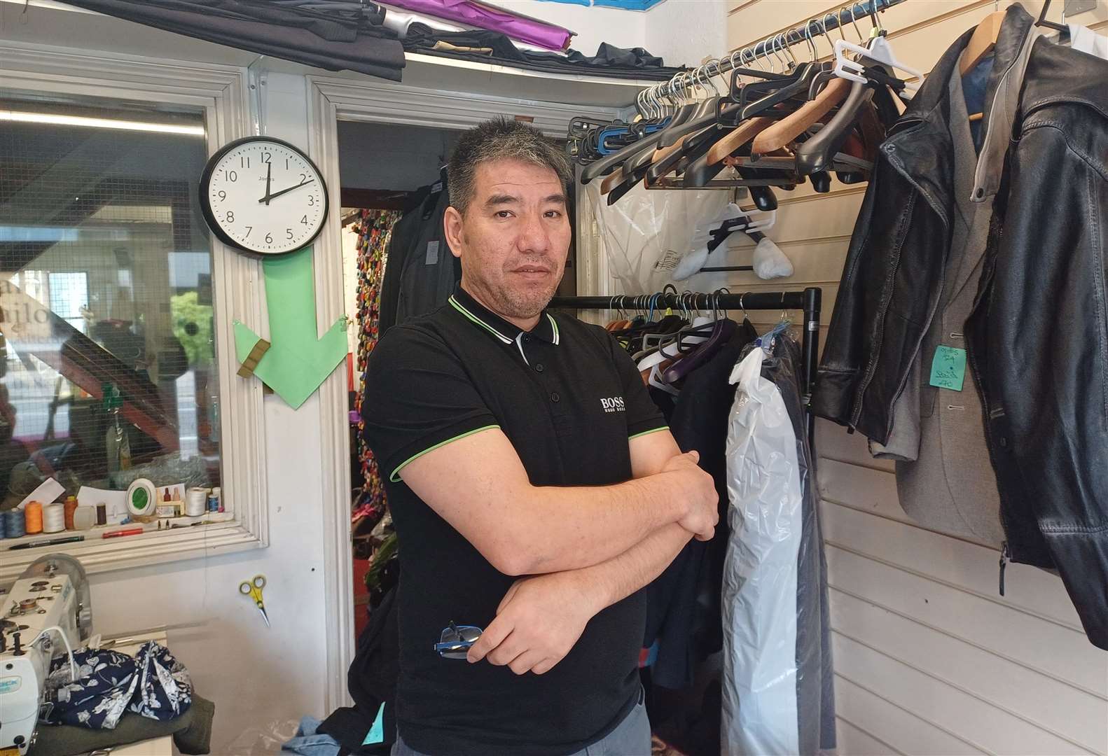 Zaman Qorbani, owner of Maidstone Tailoring, feels sorry for those who live along the road