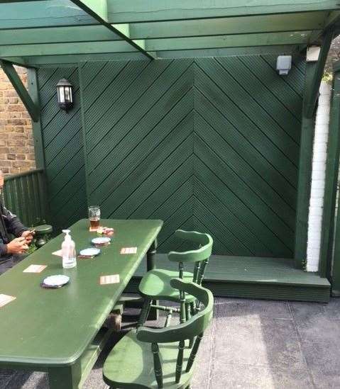 The tubs of green fence paint have been out in force and there’s a decent finish on the whole outside area