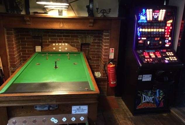 Bar billiards is an old favourite of mine and this table has pride of place in the back room