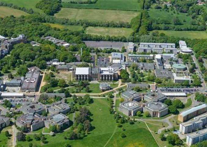 The University of Kent is set to lose six courses. The university’s Canterbury campus is pictured. Picture: Chris Davey