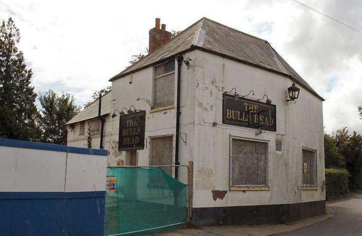 The Bulls Head, Adisham, just before it was demolished to make way for houses. Picture: dover-kent.com