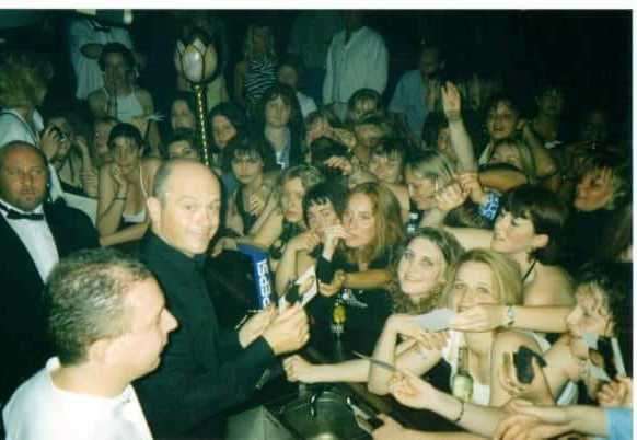 Clamouring to get close to Ross Kemp, AKA Grant Mitchell, at The Priz in Folkestone in the 1990s. Picture: Kev Goodwin