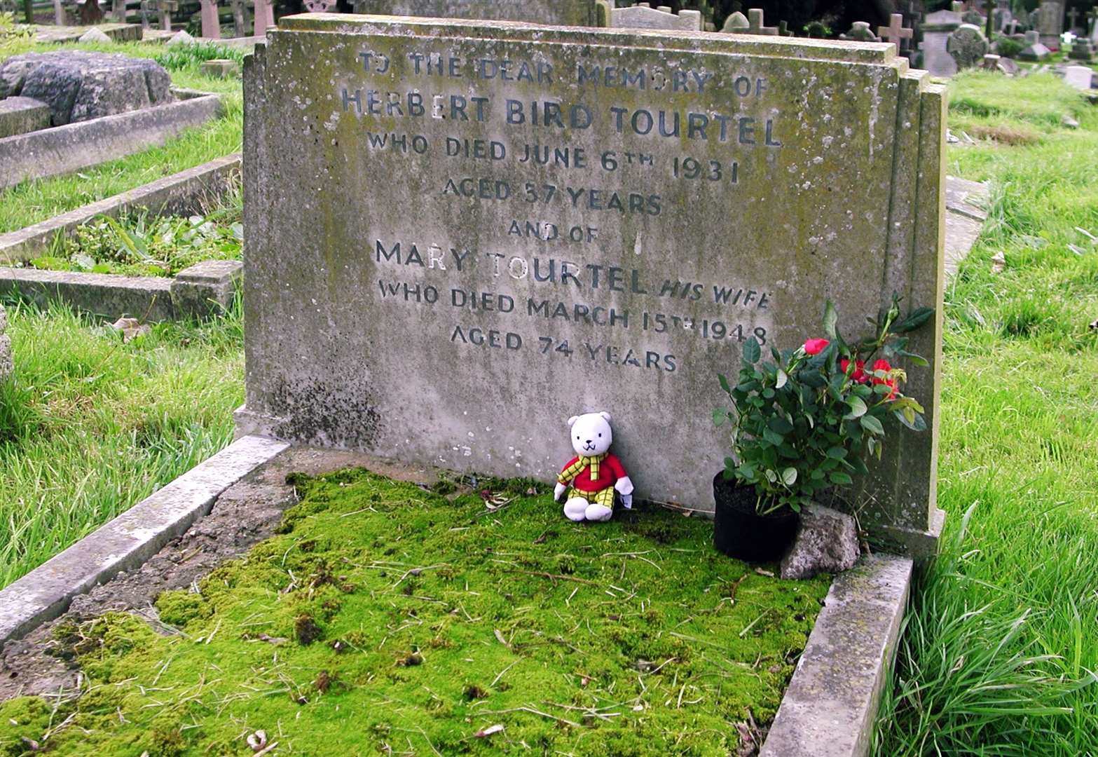 The grave of Mary Tourtel and her husband, Herbert